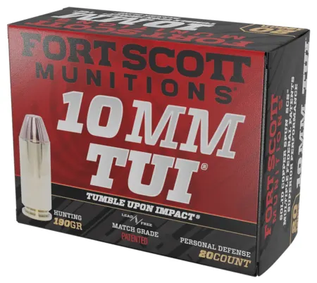 Fort Scott Munitions 10MM-190-SCV2 Claw Defense  10mm 190gr Solid Copper Spun 20 Per Box/25 Case