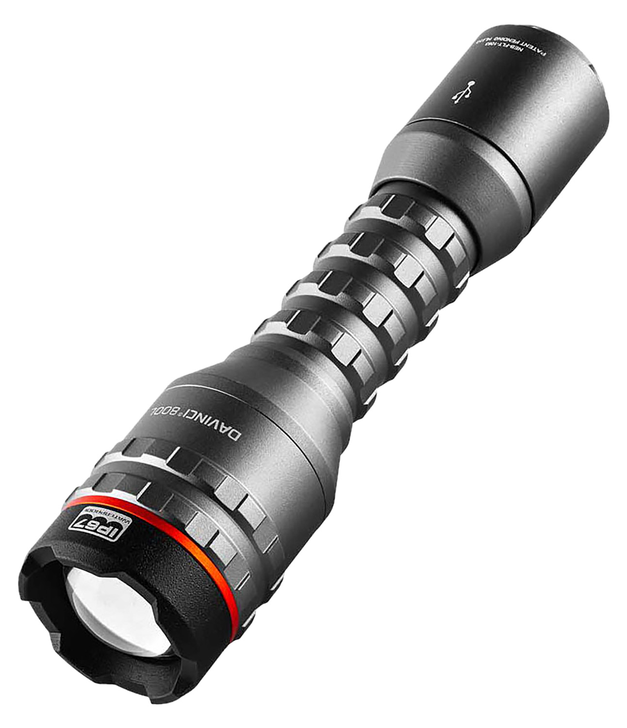 NEBO NEBFLT1063 Davinci 800L Flashlight  Gray 100/400/800 Lumens White LED