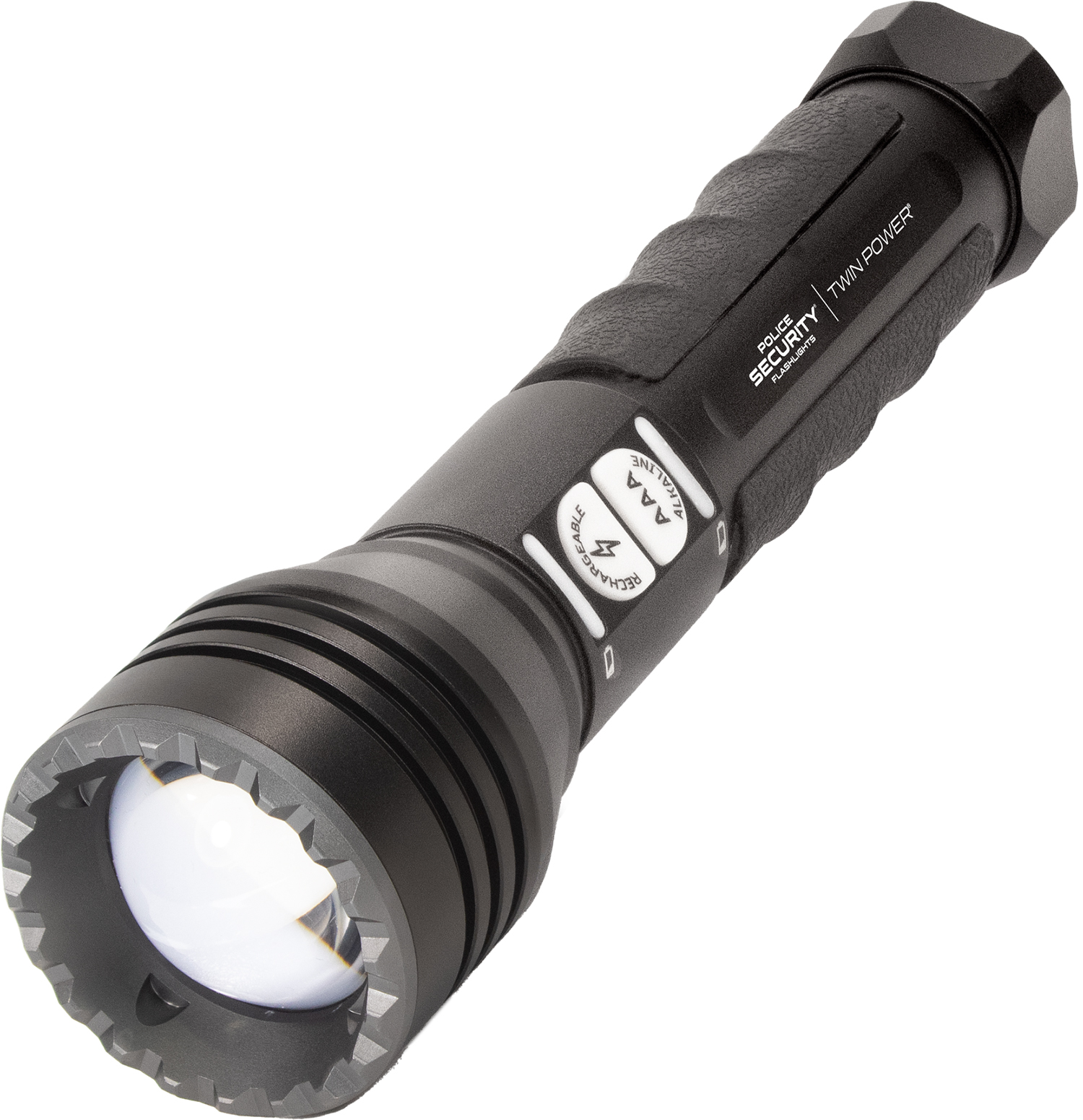 Lb Marketing 97741 Twin Power Long Throw Flashlight  Black 220/450 Lumens White LED