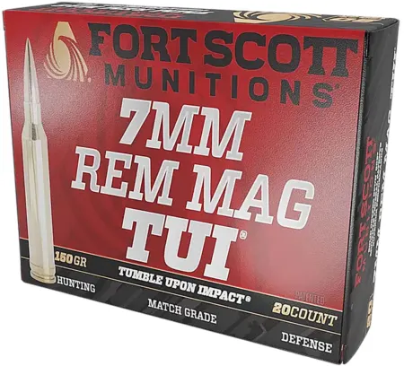 Fort Scott Munitions 7MMMAG-150-SCV2 Tumble Upon Impact (TUI)  7mm 150gr Solid Copper Spun 20 Per Box/10 Case