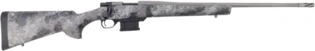 Howa HMFN65GRGL 1500 Fence Line 6.5 Grendel 5+1 22" Tungsten Cerakote Threaded Barrel, Tungsten Cerakote Aluminum Drilled & Tapped Receiver, Gray Light Camo Fixed Synthetic Stock, Right Hand