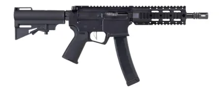 Dpms Panther Arms DP51655221916 Kitty Kat S9 9mm Luger 33+1 8" Black Nitride Heavy Threaded Barrel, Black Hardcoat Anodize Aluminum Receiver w/Picatinny Rail, DPMS Quad Rail Handguard, Black Polymer S