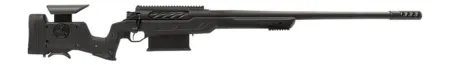 Cadex Inc CDXBMGQUA5029HI20I1J5N BMG Quake  50 BMG 3+1 29" Black DLC Match Grade Threaded Barrel, Black Cerakote Receiver w/Picatinny Rail, Adj Cheek Piece & LOP Black Polymer Stock