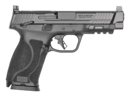 Smith & Wesson 14505 M&P M2.0 Full Size 10mm Auto 10+1 4.60" Black Armornite Stainless Steel Barrel & Optic Cut/Serrated Slide, Black Polymer Frame w/Picatinny Rail, Interchangeable Palmswell Grip