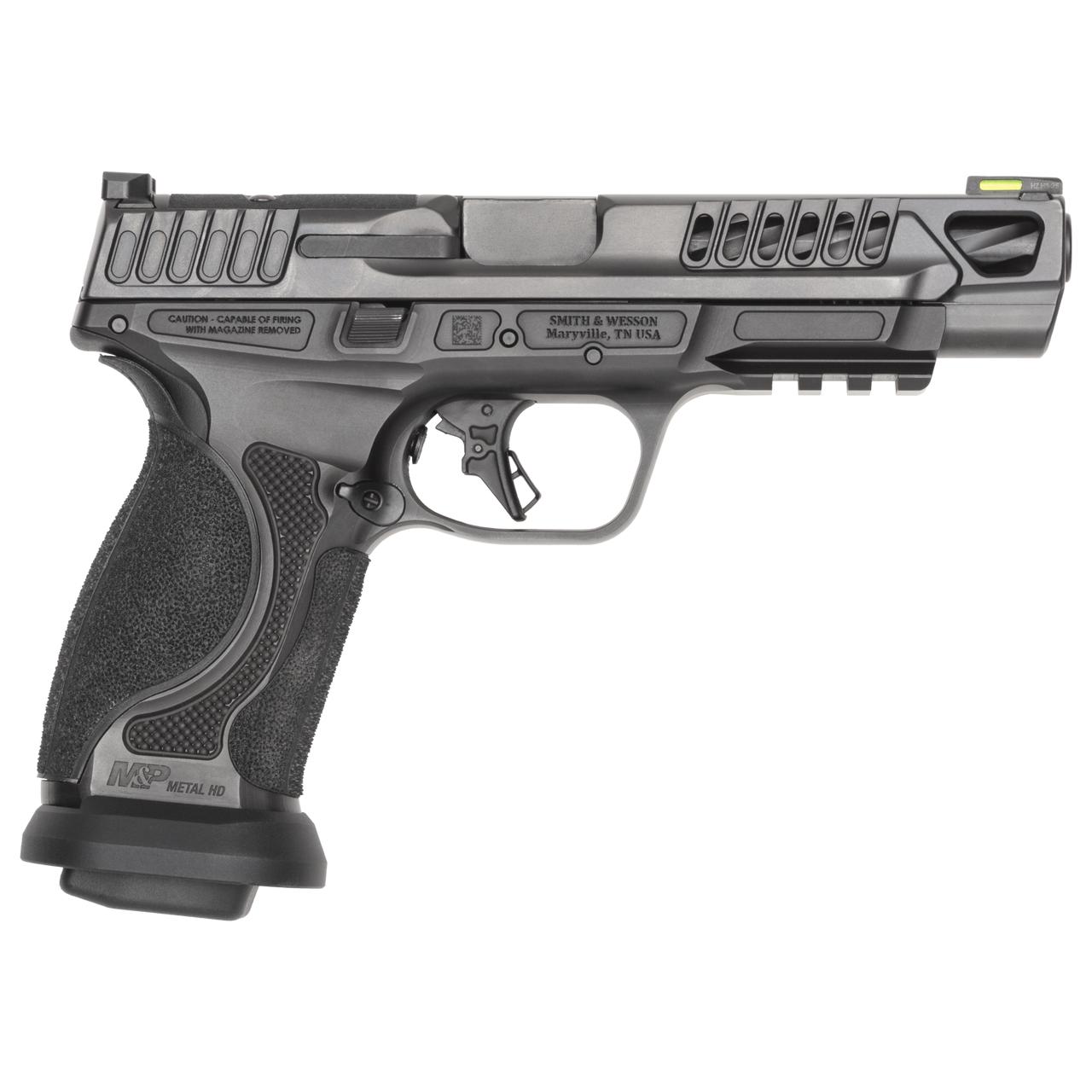 S&W M&P9 M2.0 Competitor HD Handgun 9mm Luger 17rd Magazines(4) 5" Barrel Optic Ready No Thumb Safety Black Steel Frame