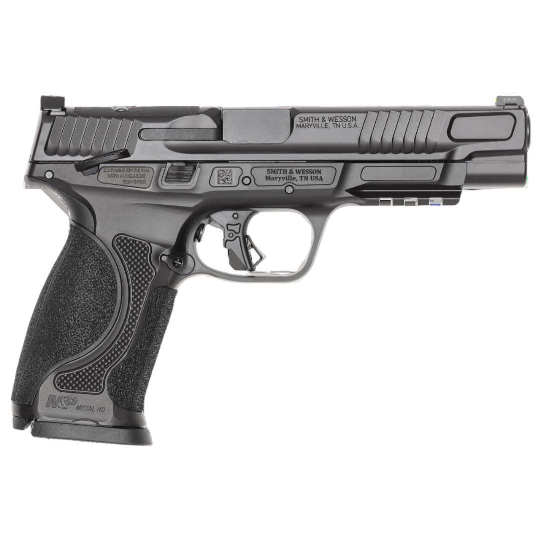 S&W M&P9 M2.0 Metal HD Handgun 9mm Luger 10rd Magazines(2) 5" Barrel Optic Ready Thumb Safety Black Steel Frame
