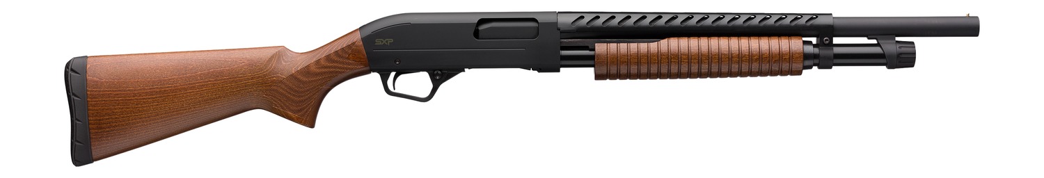 Winchester Repeating Arms 512418395 SXP Trench Pump 3" 5- 2.75" Shells 18" Matte Black Heat Shield Barrel, Matte Black Aluminum Alloy Drilled & Tapped Receiver, Fixed Satin Hardwood Stock
