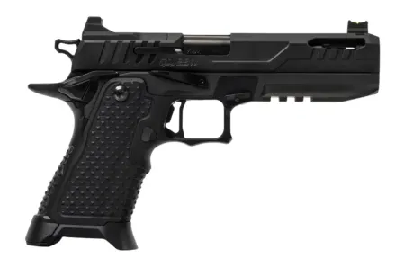 Oa Defense  2311 Pro Elite Full Size 9mm Luger 21+1 5" Ported Barrel, Black DLC Steel Optic Ready/Serrated Slide, Black Aluminum Frame w/Picatinny Rail, Black Aluminum Grip, Ambidextrous
