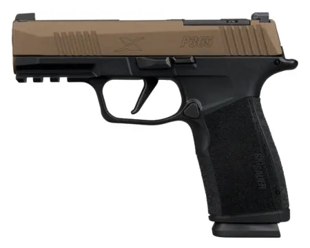 Sig Sauer 365XCA9FBZXR3 P365 XMacro Compact 9mm Luger 17+1 3.70"  Bronze Cerakote w/Freedom Engraving Stainless Steel Optic Ready/Serrated Slide, Black Stainless Steel Frame w/Beavertail & Picatinny R