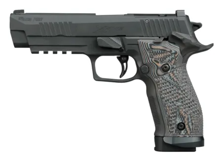 Sig Sauer 226X59XTMSAO P226 XFive Extreme Full Size 9mm Luger 10+1 5" Bull Barrel, Black Nitron Stainless Steel Optic Ready/Serrated Slide & Frame w/Beavertail & Picatinny Rail, Custom Hogue G10 Piran
