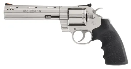 Colt Mfg GRIZZLYSP6RTS Grizzly  357 Mag 6 Shot 6" Stainless Ported Vent Rib Barrel, Stainless Unfluted Cylinder, Stainless Stainless Steel Frame, Black Hogue Overmolded Grip, Exposed Hammer