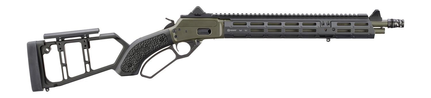 Marlin 70924 1894 Mad Pig Customs 38 Special 357 Mag 8+1 16.10" Magpul OD Green Cerakote Threaded Barrel, Receiver w/Picatinny Rail, Black Midwest Industries w/Mad Pig Custom Grip Panels & M-LOK Slots