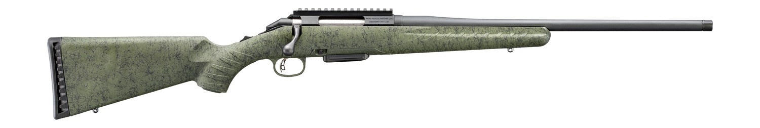 Glenfield 52008 Model A  Full Size 223 Rem 5+1 20" Matte Black Threaded Barrel, Matte Black Alloy Steel Receiver w/Picatinny Rail, Moss Green Splatter Fixed Synthetic Stock, Right Hand