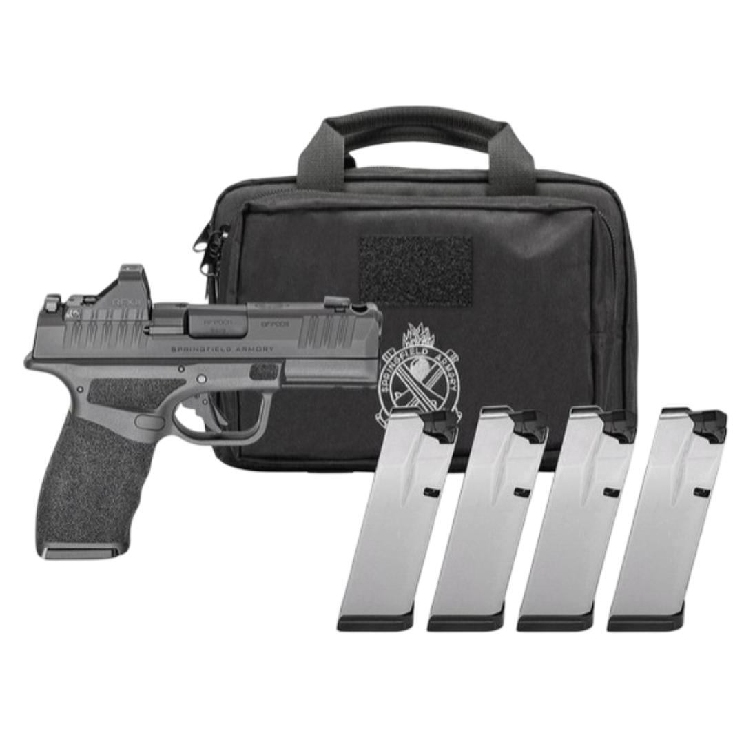 Springfield Gear Pac Hellcat Pro Comp OSP Handgun 9mm Luger 10rd Magazines(4) 3.7" Barrel Green Dot & Bag CA Compliant