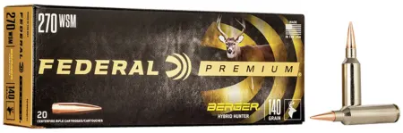 Federal P270WSMBCH1 Premium 270WSM 140gr Berger Hybrid Hunter 20 Per Box/10 Case