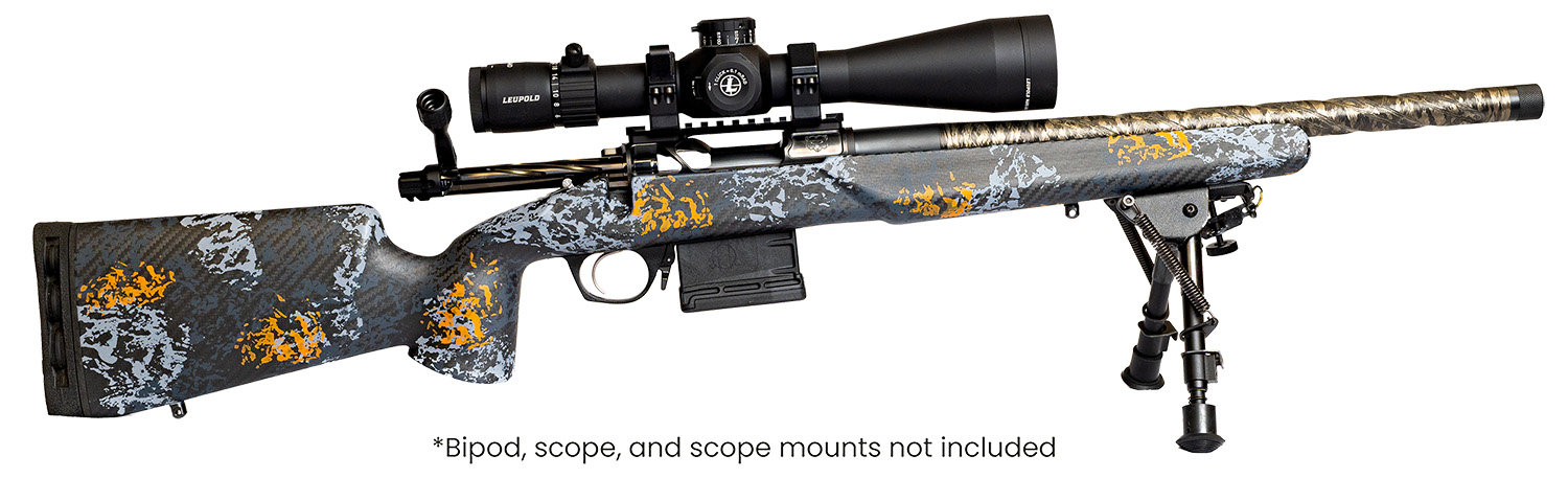 Horizon Firearms RF010A221814C18 Venatic Carbon 22 Creedmoor 18" Fluted Threaded Barrel, Drilled & Tapped Receiver, Arca Rail Forend, Iota EKO Carbon Fiber Stock