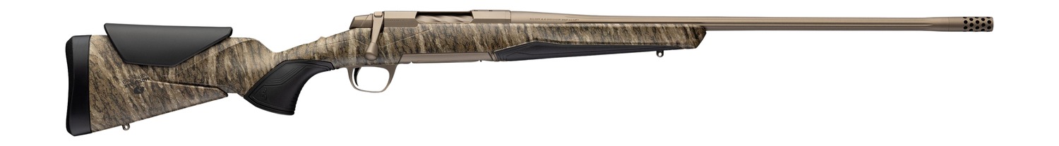 Browning 036146294 X-Bolt 2 Speed Full Size 6.5 PRC 3+1 24" Smoked Bronze Cerakote Fluted Threaded Barrel, Smoked Bronze Cerakote Steel Drilled & Tapped Receiver, Mossy Oak Bottomland Adj Vari-Tech Sy