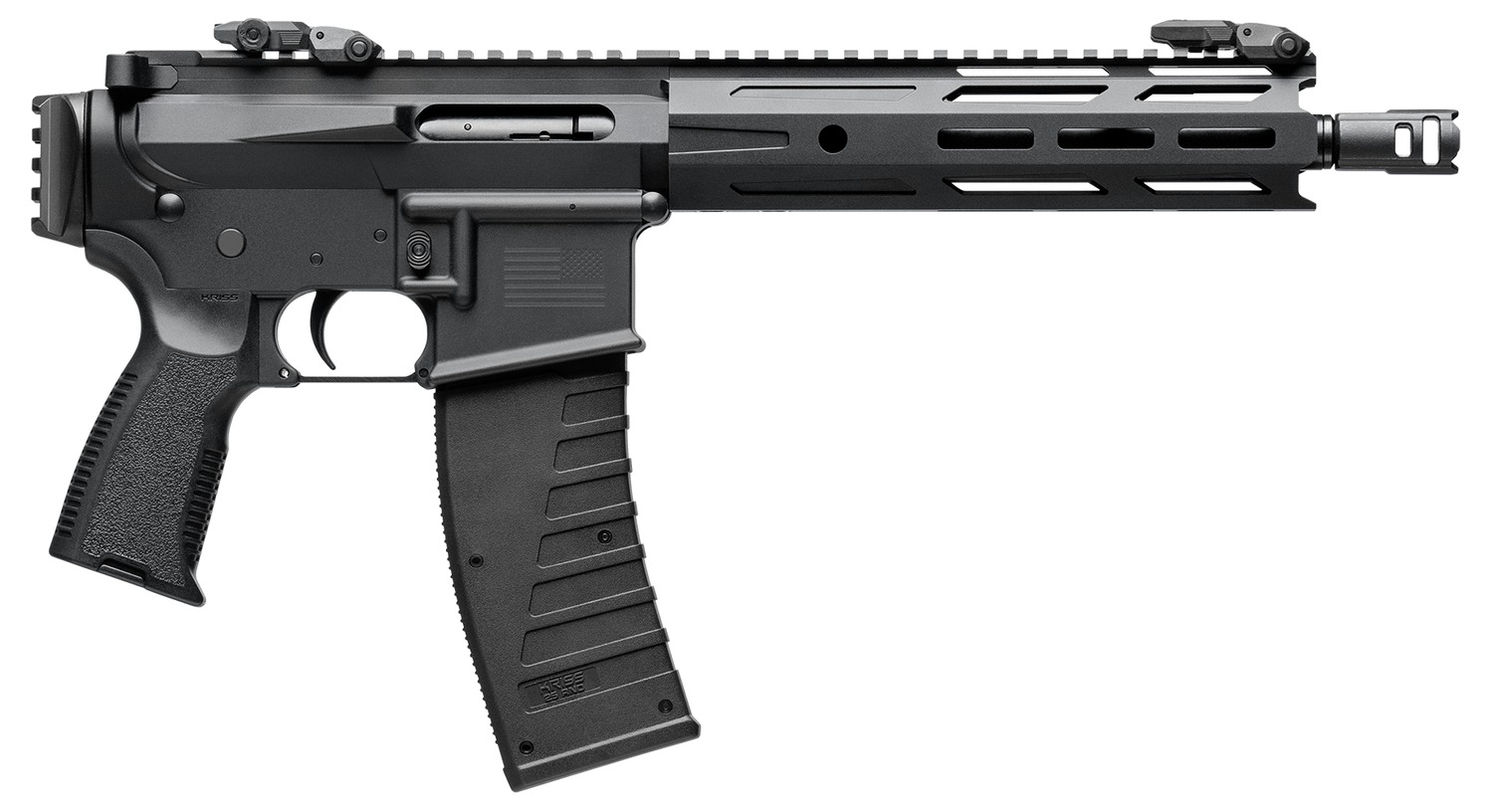 Kriss USA DM22P26BL25 DMK22P  22 LR 25+1 10.50" Black Threaded Barrel, Matte Black Picatinny Rail Receiver, Picatinny Rail Rear, Black Polymer Grip