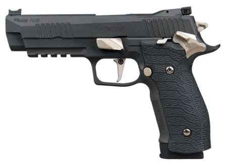 Sig Sauer 226X59NMRSAO10 P226 XFive Nightmare Full Size Frame 9mm Luger 10+1 5" Bull Barrel, Black Nitron Stainless Steel Optic Ready/Serrated Slide & Frame w/Beavertail & Picatinny Rail, Custom Hogue