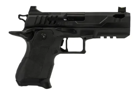 Oa Defense  2311 Pro Compact Frame 9mm Luger 15+1 4.25" DLC Black Steel Optic Ready/Serrated Slide, Black Aluminum Frame w/Picatinny Rail, Black Polymer Grip, Ambidextrous
