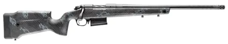 Bergara Rifles B14S7515CF B-14 Crest CF 25 Creedmoor 5+1 20" Carbon Fiber Threaded Barrel, Sniper Gray Cerakote Steel Drilled & Tapped Receiver, Fixed Carbon Fiber w/Black & Gray Sponge Accents Stock,