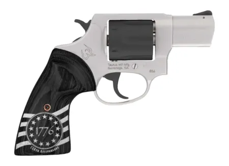 Taurus 2-85635-US3 856 1776 Small 38 Special +P 6 Shot 3" Stainless Steel Barrel, Black Stainless Steel Cylinder, Stainless Steel Frame, Custom Altamont Grip, Transfer Bar Safety