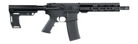 Andro Corp Industries 556103HBMPS ACI-15 Halo 5.56 NATO 30+1 10.30" Black Nitride Threaded Barrel, Black Anodized Aluminum Receiver w/Picatinny Rail, Black Polymer SBA3 Pistol Brace, A2 Grip, Ambidext