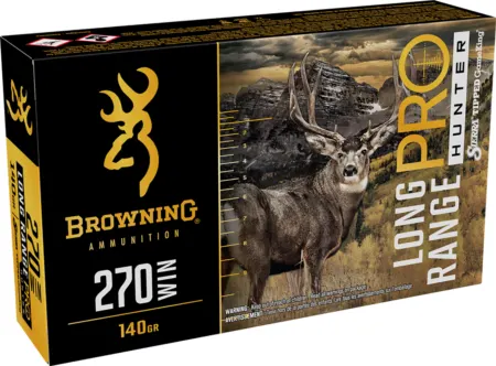 Browning Ammo B192502702 Long Range Pro  270Win 140gr 20 Per Box/10 Case