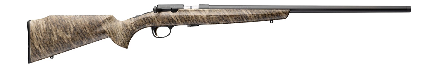 Browning 025259270 T-Bolt Target/Varmint SR 17 HMR 10+1 22" Matte Blued Threaded Barrel, Blue Polished Steel Drilled & Tapped Receiver, Mossy Oak Bottomland Monte Carlo Synthetic Stock, Right Hand