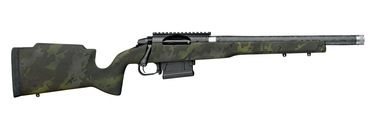 Proof Research 151341 Elevation MTR 6.5 Creedmoor 4+1 18" Carbon Fiber Match Grade Threaded Barrel, Black Receiver w/Picatinny Rail, Midnight Camo Proof Fixed Carbon Fiber Stock, Right Hand