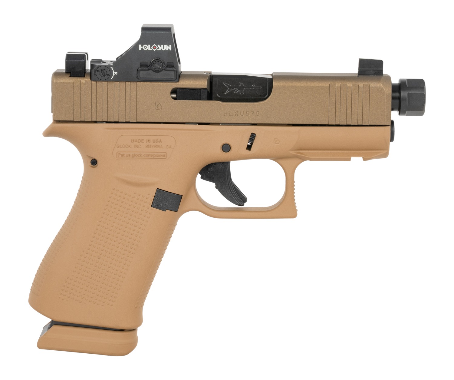 Glock UX4350204NR15ORNINO2 G43X 9mm Luger 15+1 3.41" Steel Serrated Slide Ambidextrous