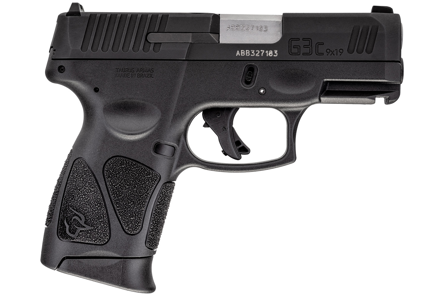 Taurus 1G3C931 G3C  Compact Frame 9mm Luger 12+1 3.26" Matte Stainless Steel Barrel, Matte Black Tenifer Serrated Steel Slide, Black Polymer Frame w/Picatinny Rail, Black Polymer Grip, Right Hand