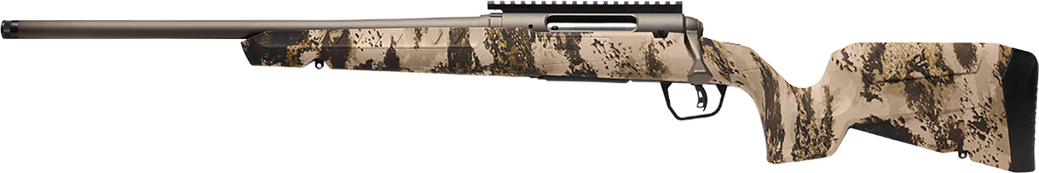 Savage Arms 32347 Axis 2 Pro Compact 7mm-08 Rem 4+1 20" Gun Metal Bronze Cerakote Heavy Sporter Threaded Barrel & Picatinny Rail Carbon Steel Receiver, Fixed Western Camo Synthetic Stock, Left Hand