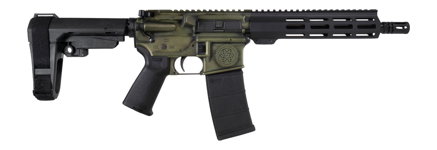 Shark Coast Tactical SCC07350CELT-P Celtic 5.56 NATO 30+1 10.50" Black Nitride Threaded Barrel, Aluminum Receiver w/Picatinny Rail, M-LOK Handguard, Polymer Magpul MOE Grip, Right Hand