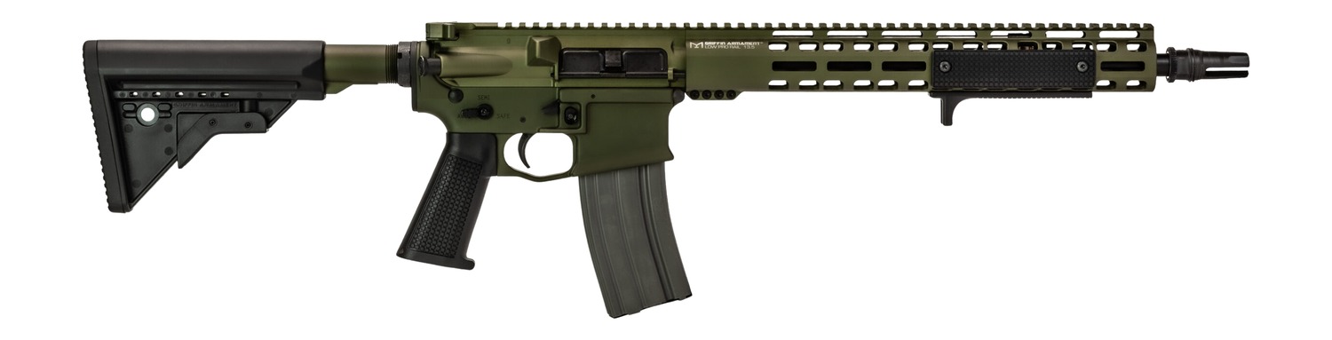 Griffin Armament MK2PATROLWHG-W MK2 Patrol 223 Wylde 30+1 14.50" Black Anodized Barrel, Warhawk Green Anodized Aluminum Receiver w/Picatinny Rail, M-LOK Handguard, Griffin Extreme Condition Black Poly