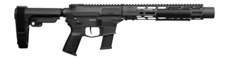 CMMG 45AEA70-AB Zeroed Banshee MkG 45 ACP 13+1 6.50" Black Nitride Threaded Barrel, Black Armor Cerakote Aluminum Receiver w/Picatinny Rail, M-LOK Handguard, Black Polymer CMMG RipBrace, CMMG Zeroed G