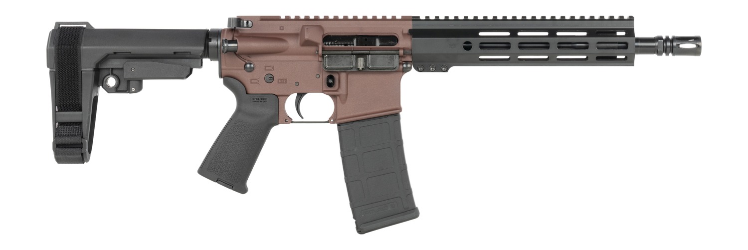 Shark Coast Tactical SCC07190HOLM-P Holmes  5.56 NATO 30+1 10.50" Black Nitride Threaded Barrel, Aluminum Receiver w/Picatinny Rail, M-LOK Handguard, Polymer SB Tactical SBA3 Brace, Polymer Grip