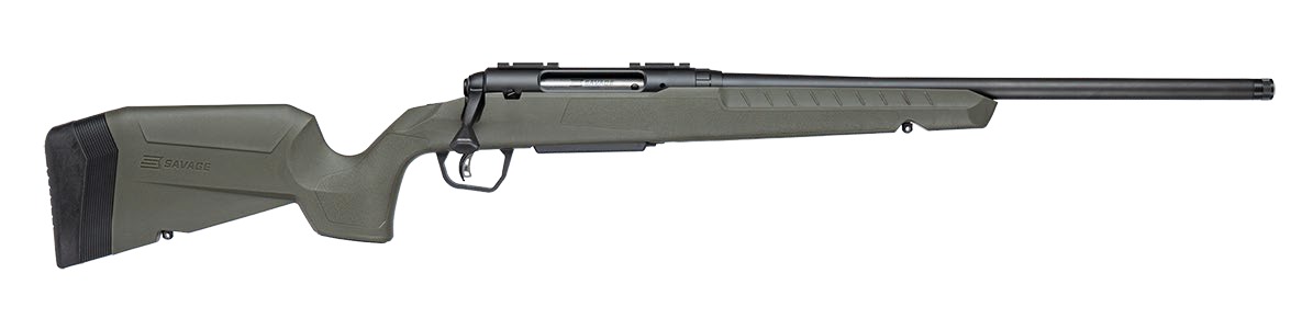 Savage Arms 33121 Axis 2  270 Win 4+1 20" Matte Black Carbon Steel Threaded Barrel, Drilled & Tapped Receiver, OD Green Fixed w/Pistol Grip Synthetic Stock, Right Hand