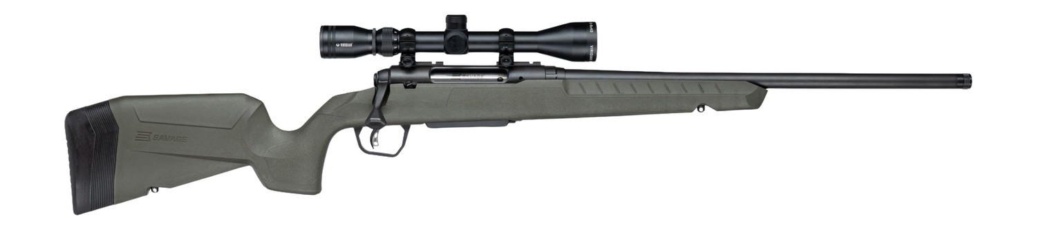 Savage Arms 33166 Axis 2 XP w/Optic 350 Legend 4+1 18" Matte Black Carbon Steel Threaded Barrel, Drilled & Tapped Receiver, OD Green Synthetic Fixed w/Pistol Grip Stock, 3-9x40mm Duplex Scope, Right H