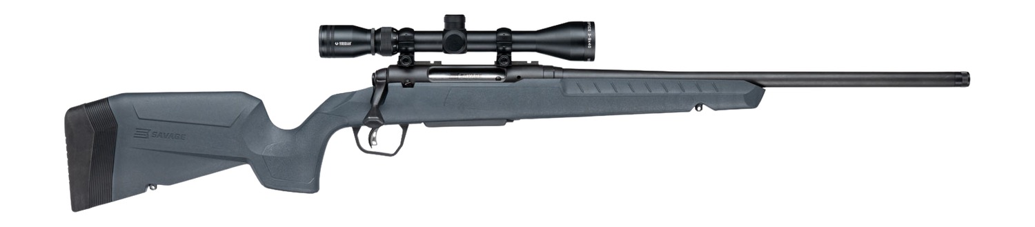 Savage Arms 33179 Axis 2 XP 400 Legend 4+1 20" Matte Black Carbon Steel Threaded Barrel & Drilled & Tapped Receiver, Gray Synthetic Fixed w/Pistol Grip Stock, 3-9x40mm Duplex Scope, Right Hand