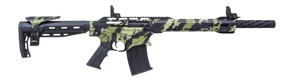 Citadel CBOSS2512-VECG Boss25  12 Gauge 3" 5+1 18.75" Threaded Barrel, Vector Green Camo Steel Receiver w/Picatinny Rail, Adj Comb Synthetic Butt Stock, Picatinny Rail Forend, Polymer Grip