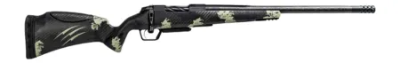 Fierce Firearms ROGSCMX22CM18BF Carbon Mini Rogue XP 22 Creedmoor 3+1 18" Carbon Fiber Match Grade Barrel, Black DLC Stainless Steel Drilled & Tapped Receiver, Forest Camo Push Button Adj Cheek Piece