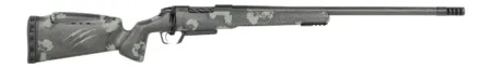 Fierce Firearms RIVSCX22CM18BF Carbon Rival XP 2.0 22 Creedmoor 3+1 18" Carbon Fiber Match Grade Barrel, Black Cerakote Stainless Steel Drilled & Tapped Receiver, Forest Camo Push Button Adj Cheek Pie