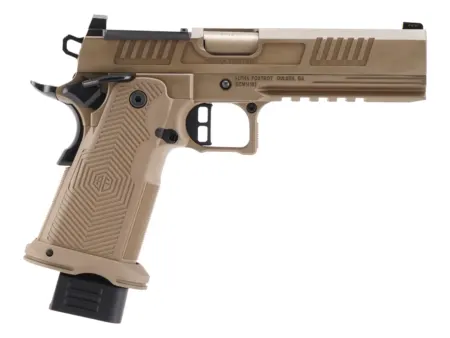 Alpha Foxtrot AA39X1EID-XDFE19 AF1911 Romulus 9mm Luger 20+1 5" Black Bull Ramped Barrel, Black DLC Stainless Steel Optic Ready/Serrated Slide & Frame w/Beavertail & Picatinny Rail, Polymer Grip, RMR/