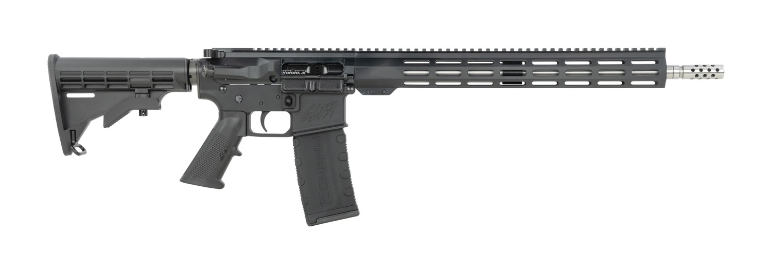 Great Lakes Firearms GL15223SSABLK GL15 223 Wylde 30+1 16" Stainless Heavy Threaded Barrel, Black Cerakote Aluminum Receiver w/Picatinny Rail. M-LOK Handguard, Black Adjustable Polymer Stock, Mil-Spec