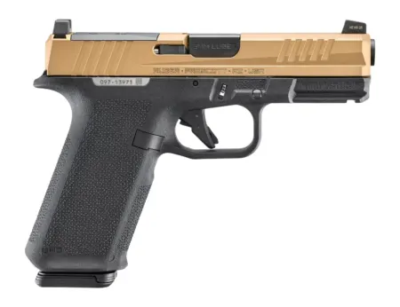 Ruger 19498 RXM 9mm Luger 17+1 4" Black FNC Nitride Barrel, Copper PVD Alloy Steel Optic Ready Slide, Black Polymer Frame w/Accessory Rail, Magpul EHG Grip, RMR/RMSc/DPP Footprint