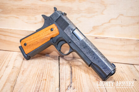 Rock Island Armory M1911 A1 FS 45 ACP, custom engraved at County Armory, photo 1